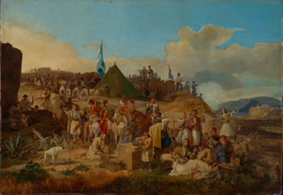 Carl Wilhelm von Heideck (Freiherr) - Philhellenenlager im griechischen Befreiungskrieg