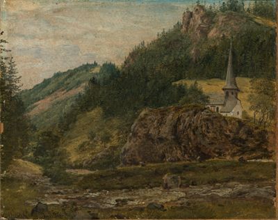 Georg Wilhelm Issel - Die Oswaldkapelle bei Höllsteig im Höllental