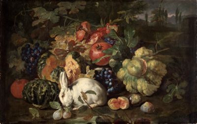 Franz Werner von Tamm - Stilleben mit weissem Kaninchen