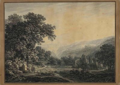 Heinrich Theodor Wehle - Ideale Landschaft mit Staffage