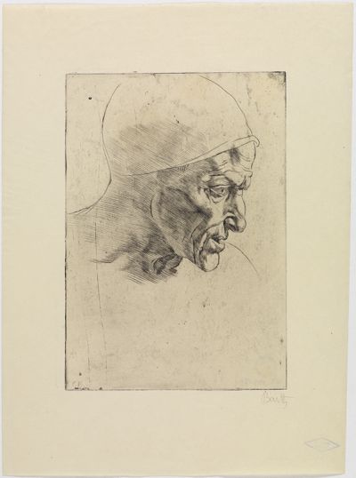 Friedrich Barth - Kopf der Cumäischen Sibylle von der Sixtinischen Kapelle, Rom