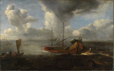 Jan Baptist Weenix - Marine mit venezianischem Bucintoro