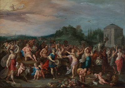 Frans Francken (1581) - Der Triumphzug des Bacchus