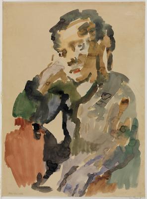 Oskar Kokoschka - Sitzendes Mädchen