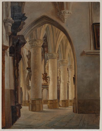 Carl Ludwig Frommel - Schrägblick durch eine frühgotische Basilika