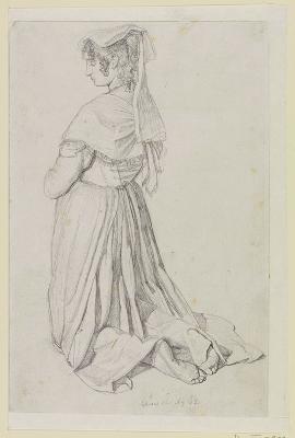 Friedrich Wasmann - Kniende junge Italienerin aus Subiaco