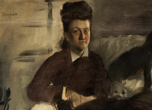 Abbildung eines Details von Degas Bildnis Madame Jeantaud