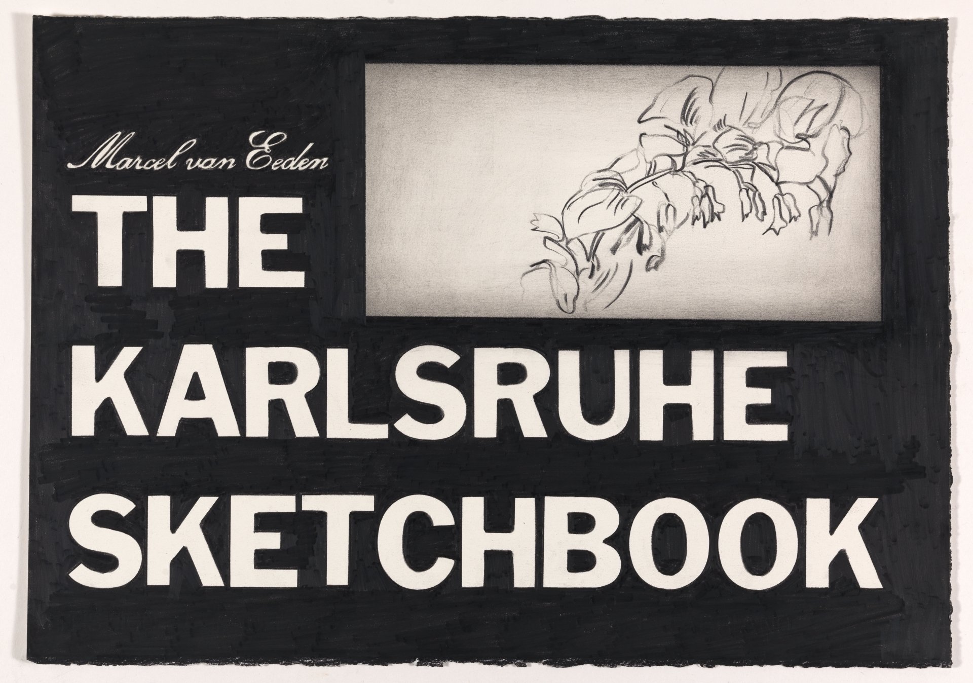 Austellungsplakat mit dem Titel: Marcel von Eeden The Karlsruhe Sketchbook.