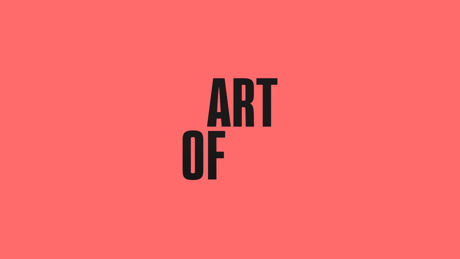 Logo des Digitalprojektes Art of. Die Schrift ist schwarz die Folie dunkelrosa.