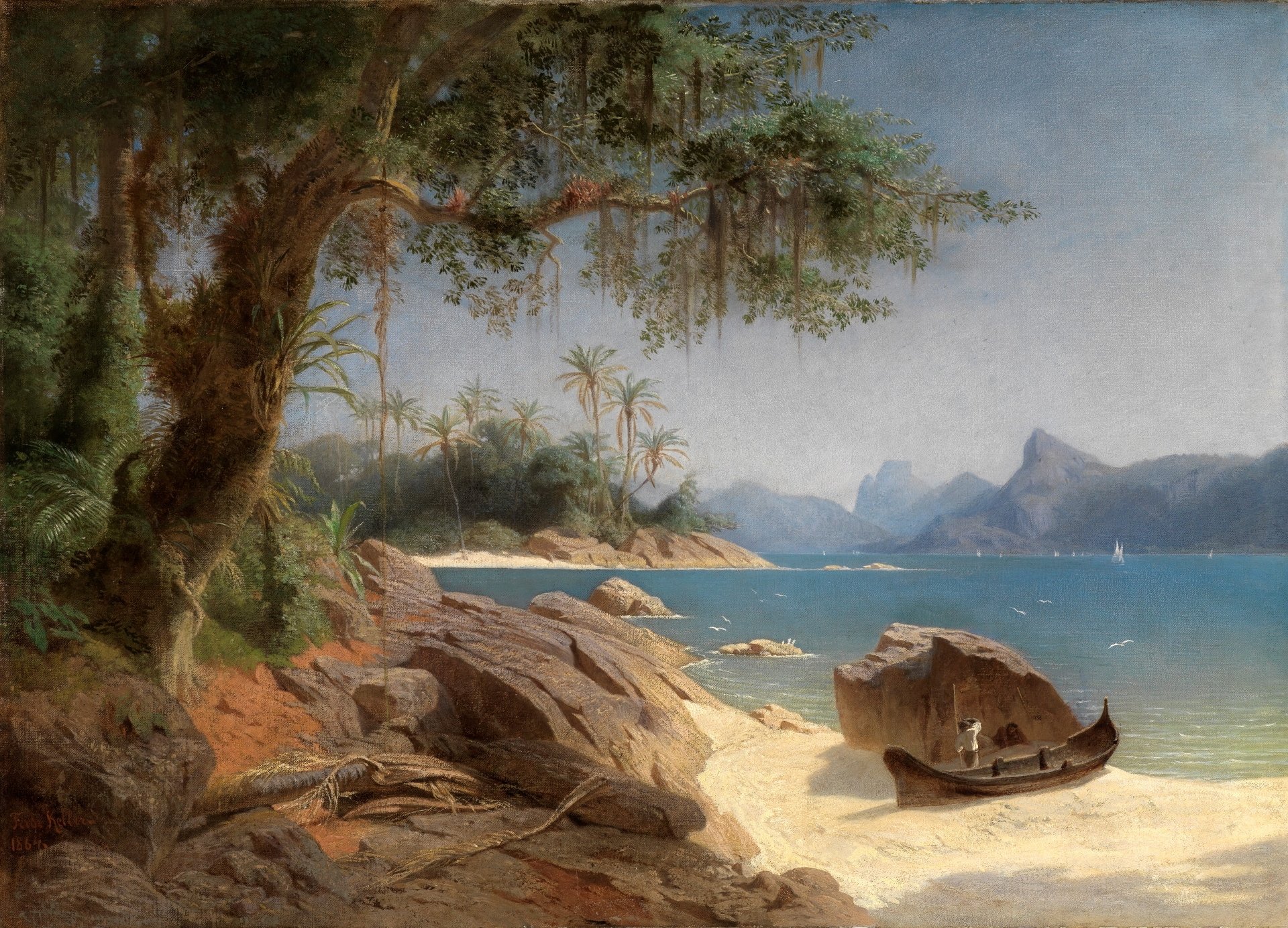 Ferdinand Keller Küstenlandschaft bei Rio de Janeiro Staatliche