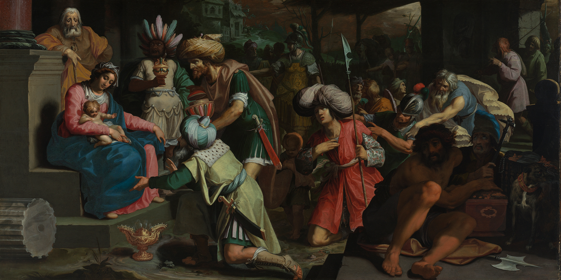 Abraham Janssens Gemälde zeigt die Anbetung des Gotteskindes durch die Heiligen drei Könige