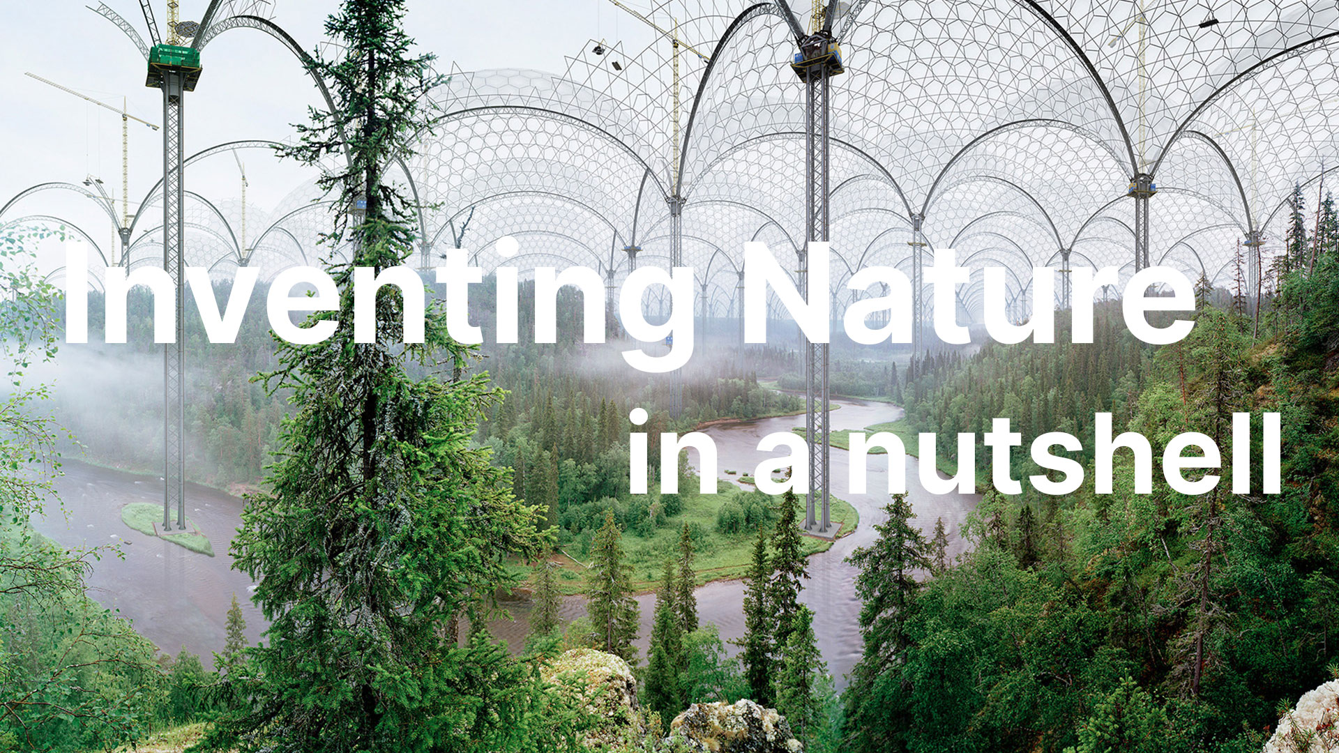 Ausschnitt des Werkes Kitka River von Ilkka Halso mit dem Schriftzug Inventing Nature in a Nutshell