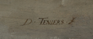 Ausschnitt aus David Teniers Gemälde: Unterschrift des Malers David Teniers.