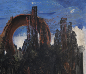 Ausschnitt aus Max Ernsts Gemälde der Wald.