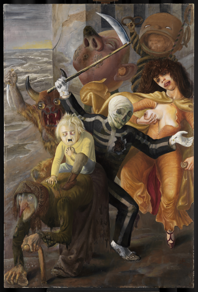 The Dadaist artwork by the German artist Otto Dix shows the seven deadly sins.