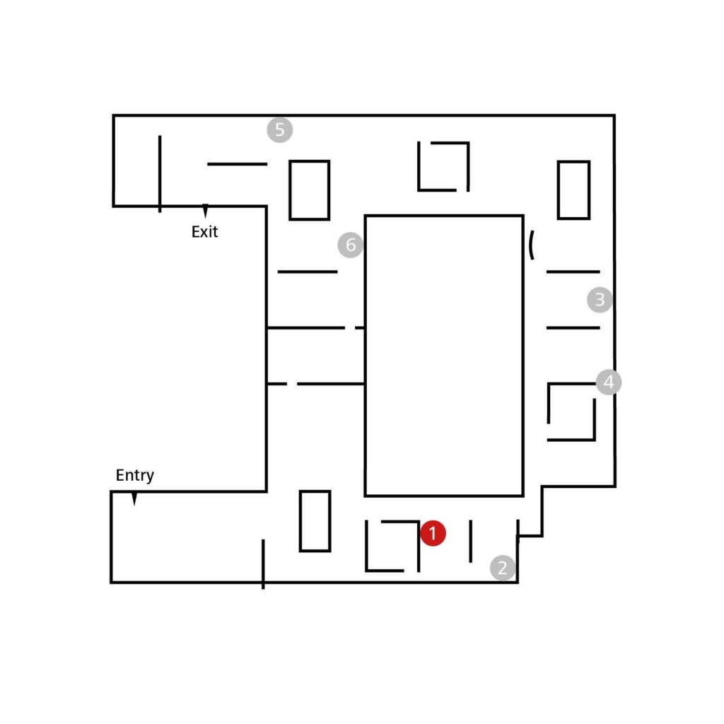 Lageplan des Kunstwerks im ZKM.