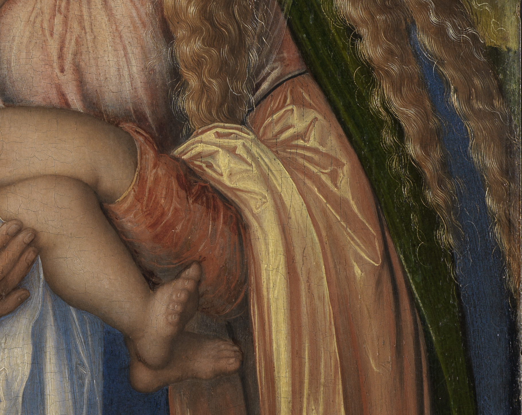 Detail der goldenen Haare.