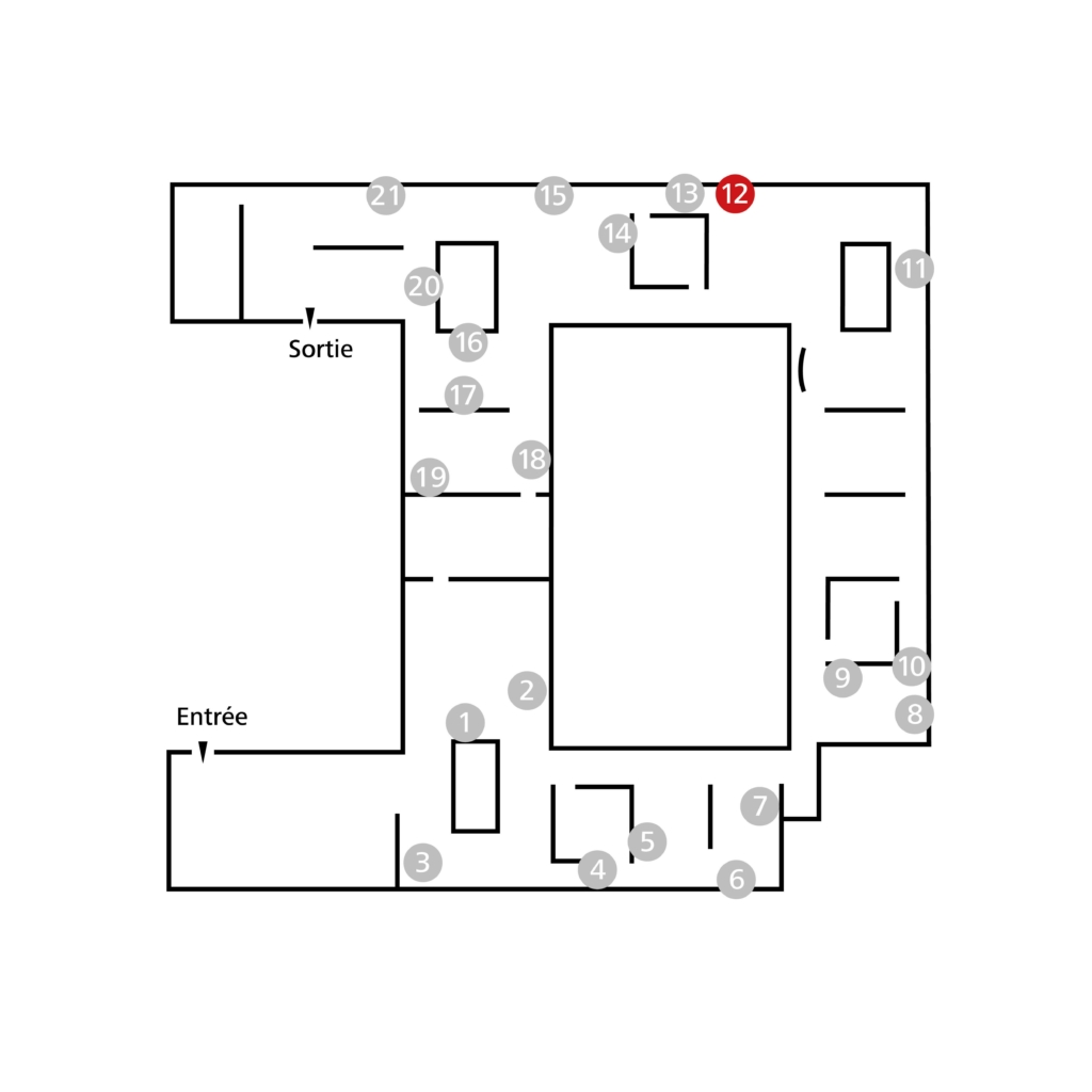 Lageplan des Werks in der Ausstellung im ZKM.