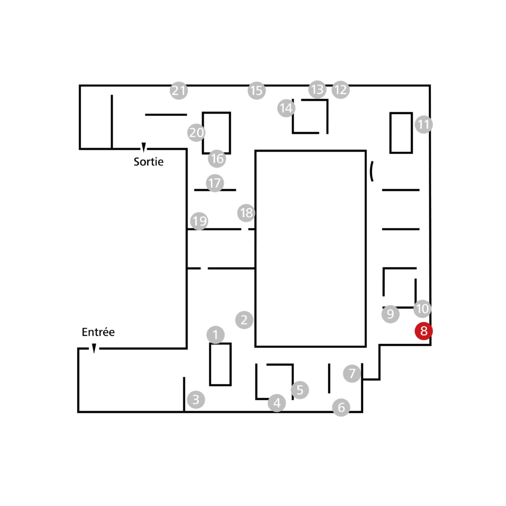 Lageplan des Werks in der Ausstellung im ZKM.