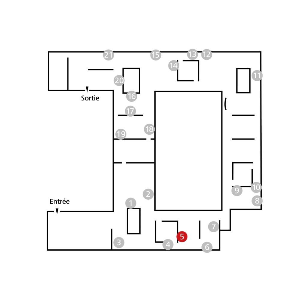 Lageplan des Werks in der Ausstellung im ZKM.