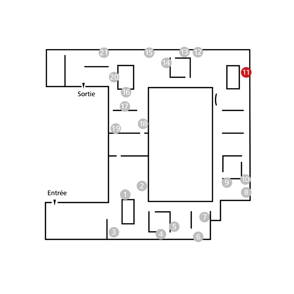 Lageplan des Werks in der Ausstellung im ZKM.