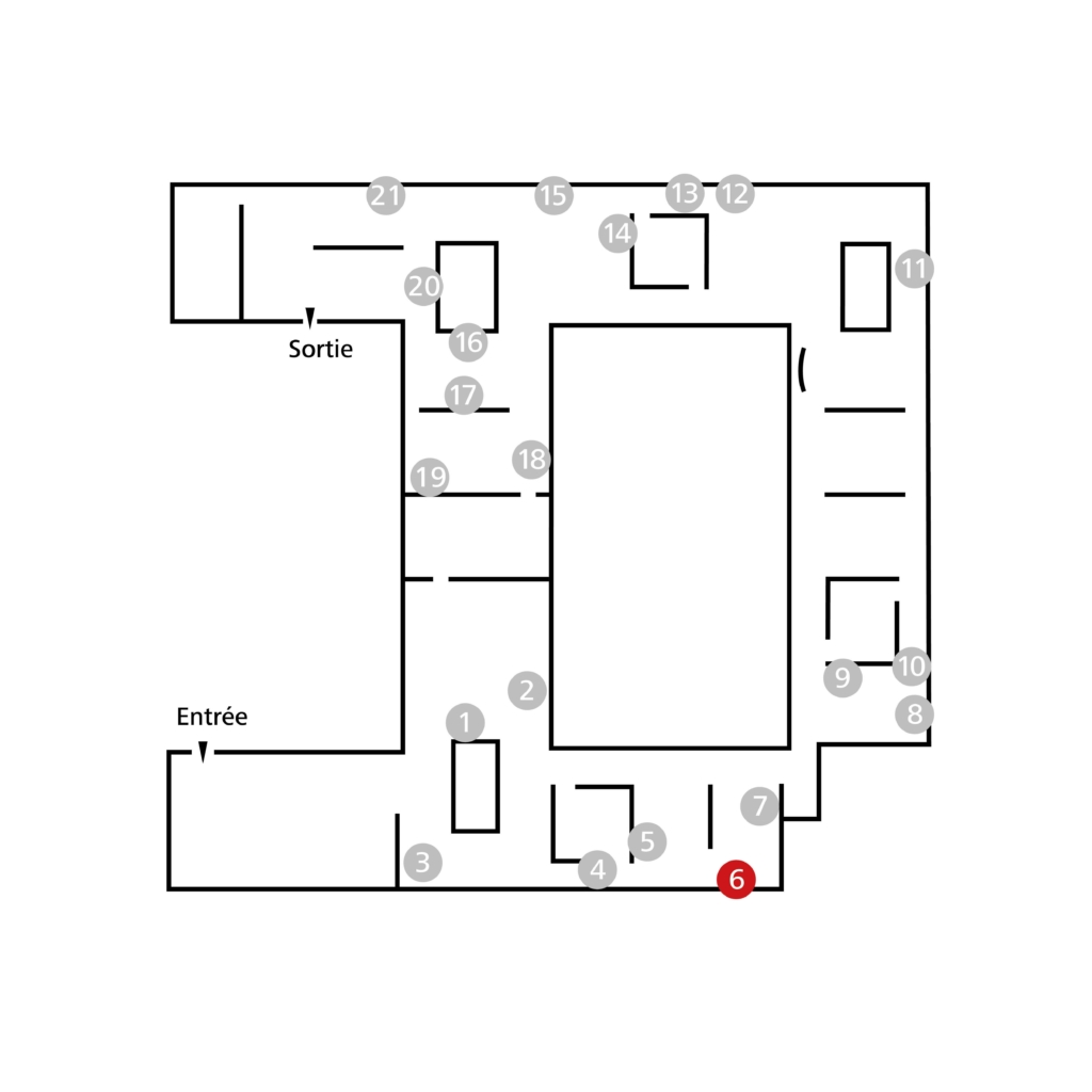 Lageplan des Werks in der Ausstellung im ZKM.
