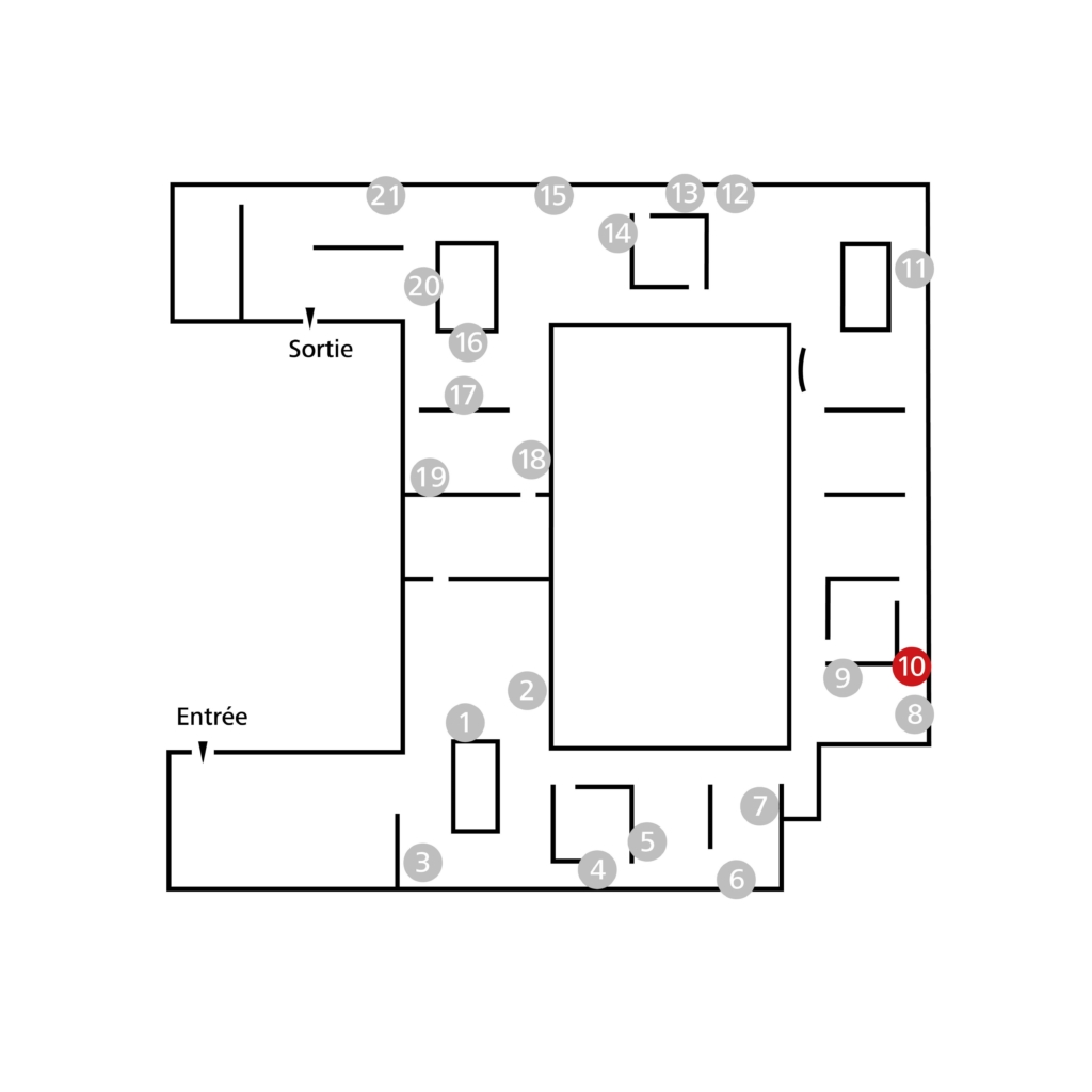 Lageplan des Werks in der Ausstellung im ZKM.