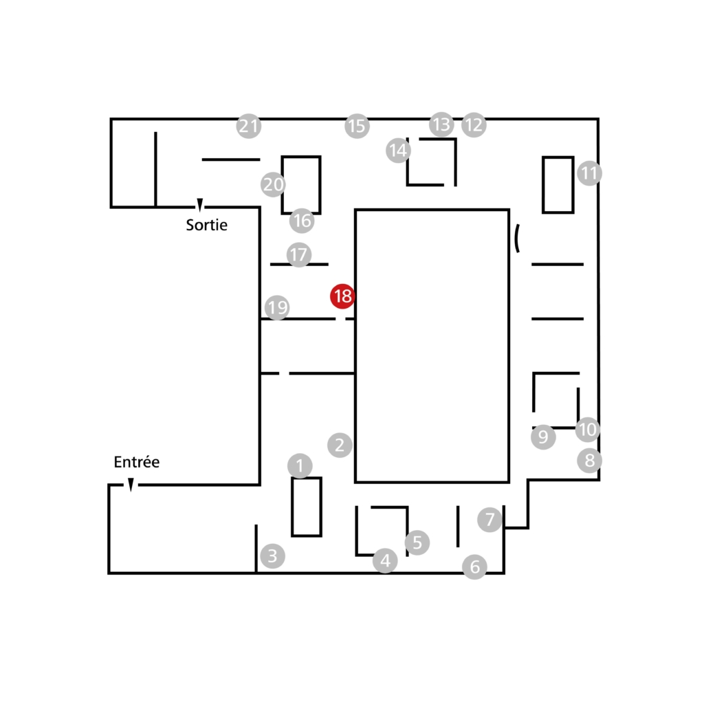 Lageplan des Werks in der Ausstellung im ZKM.