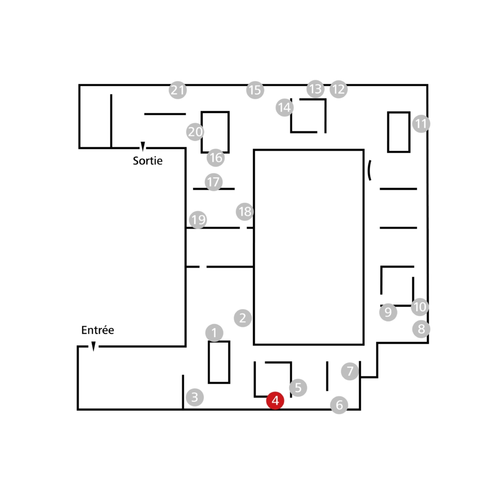 Lageplan des Werks in der Ausstellung im ZKM.